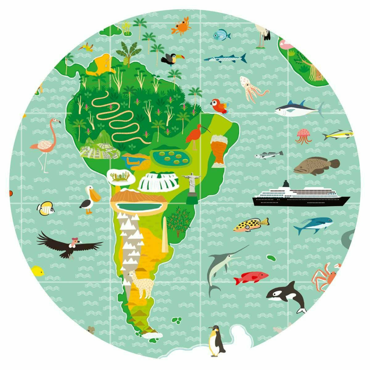 Djeco | Wimmelpuzzle: Weltreise + Booklet - 200 Stk.