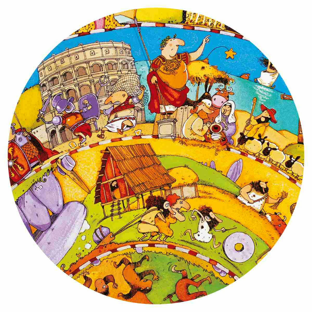 Djeco | Wimmelpuzzle: Unsere Geschichte + booklet - 350 Stk.