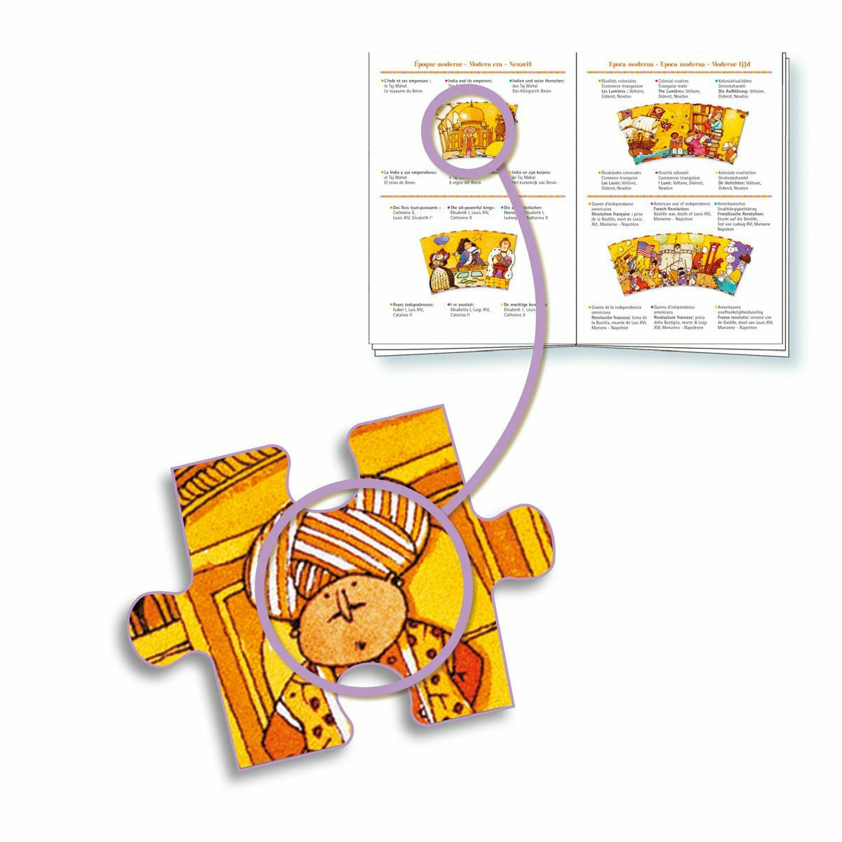 Djeco | Wimmelpuzzle: Unsere Geschichte + booklet - 350 Stk.