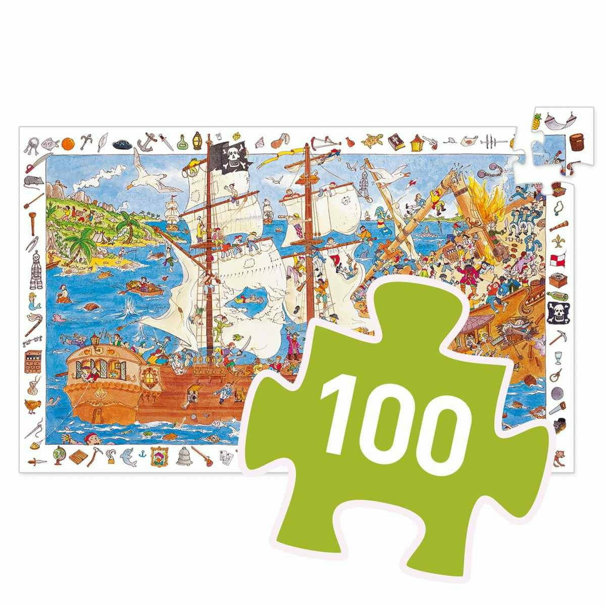 Djeco | Wimmelpuzzle: Piraten - 100 Stk.