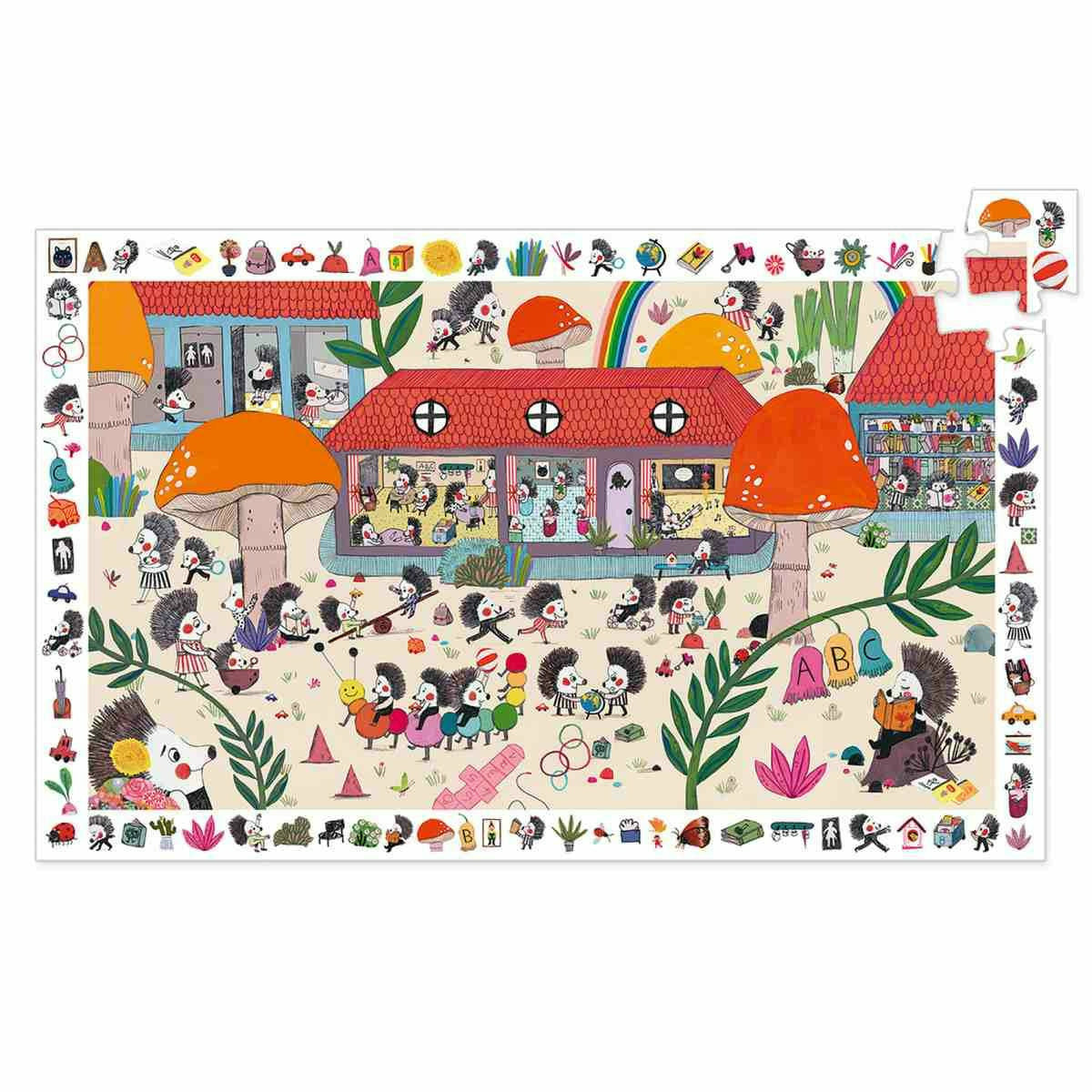 Djeco | Wimmelpuzzle: Die Igelschule -35 Stk.