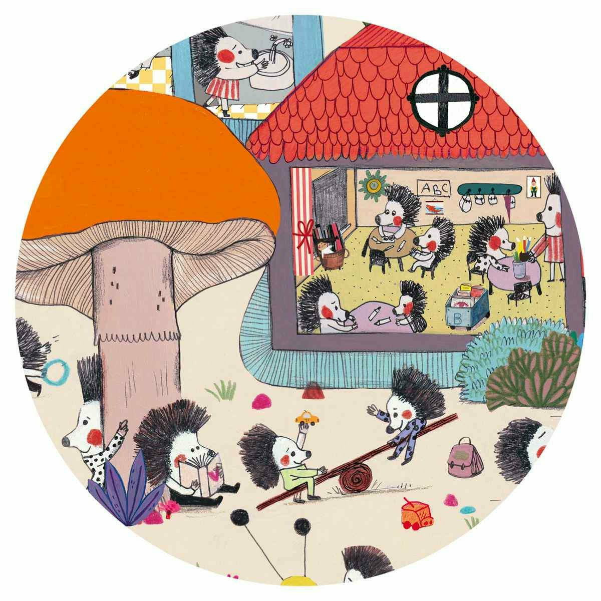 Djeco | Wimmelpuzzle: Die Igelschule -35 Stk.