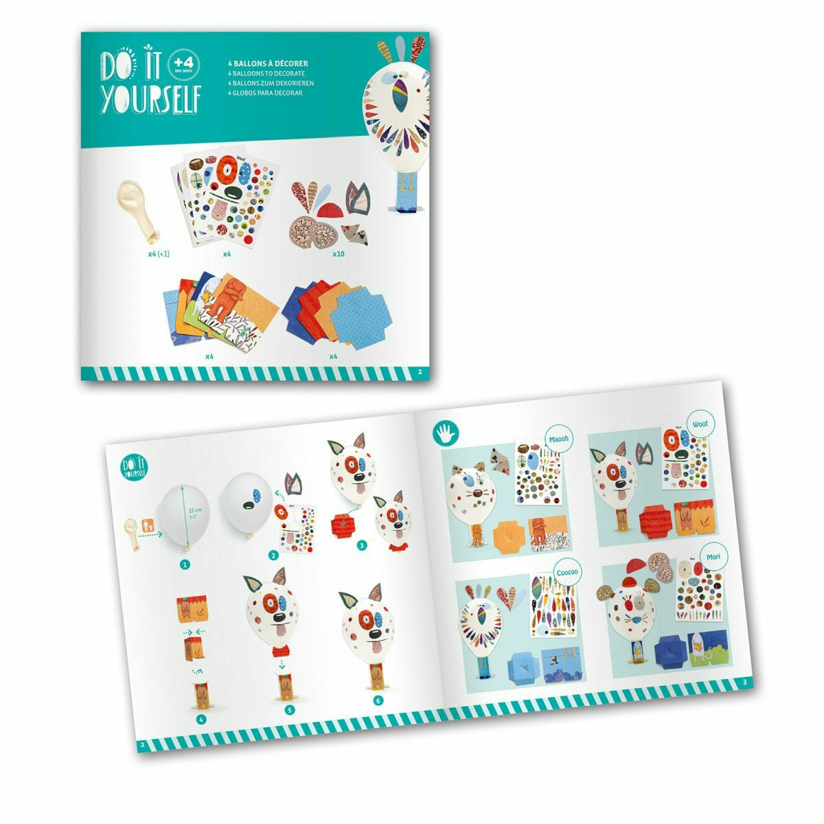 Djeco | Do it yourself: Ballons zum Dekorieren Tiere