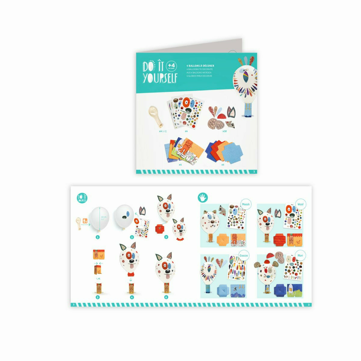 Djeco | Do it yourself: Ballons zum Dekorieren Tiere