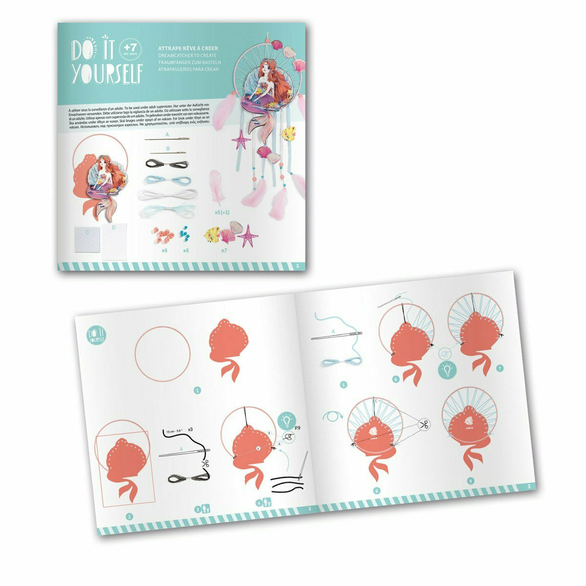 Djeco | Do it yourself: Traumfänger zum Basteln Süße Meerjungfrau