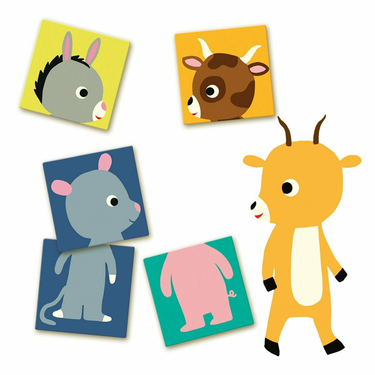 Djeco | Lernspiele: Memo Animo-puzzle