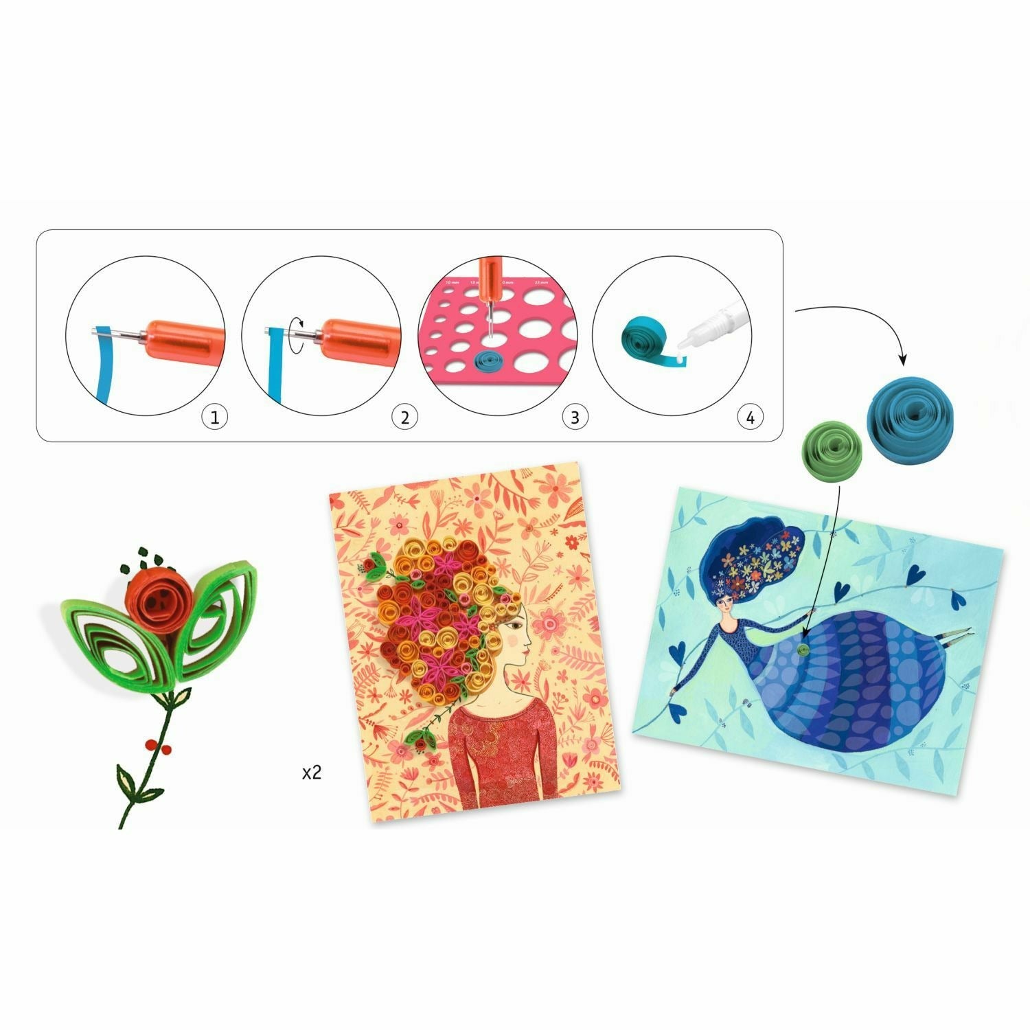 Djeco | Workshop Quilling: Petticoat scrolls