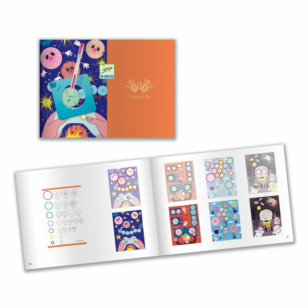 Djeco | Zeichnen & Ausmalen: Spiralen 10 Blocks