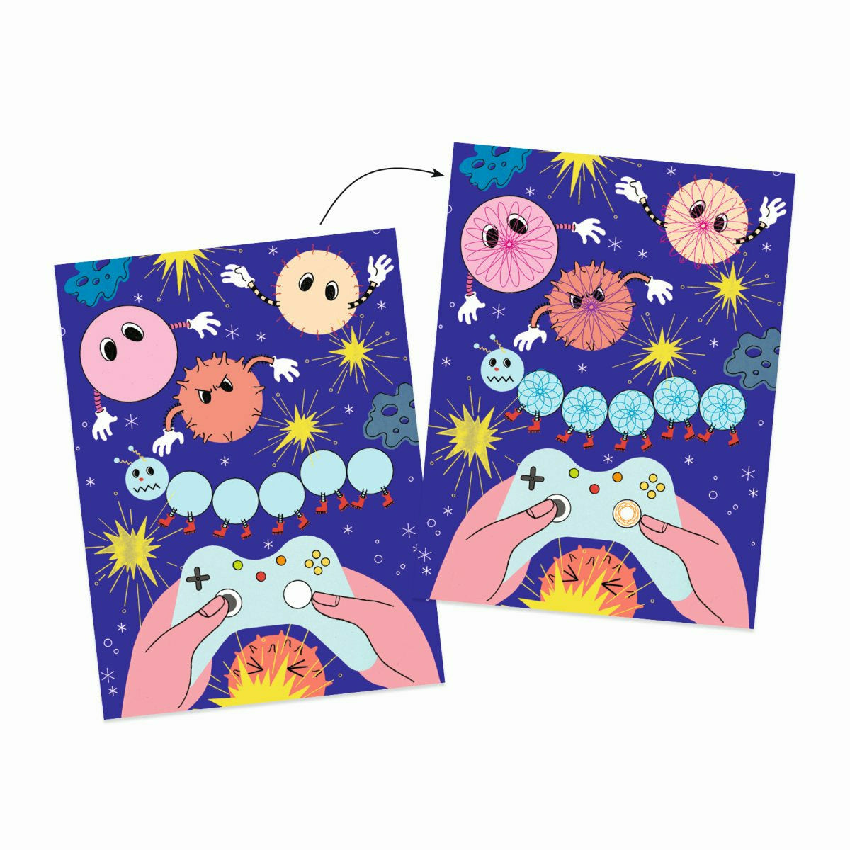 Djeco | Zeichnen & Ausmalen: Spiralen 10 Blocks