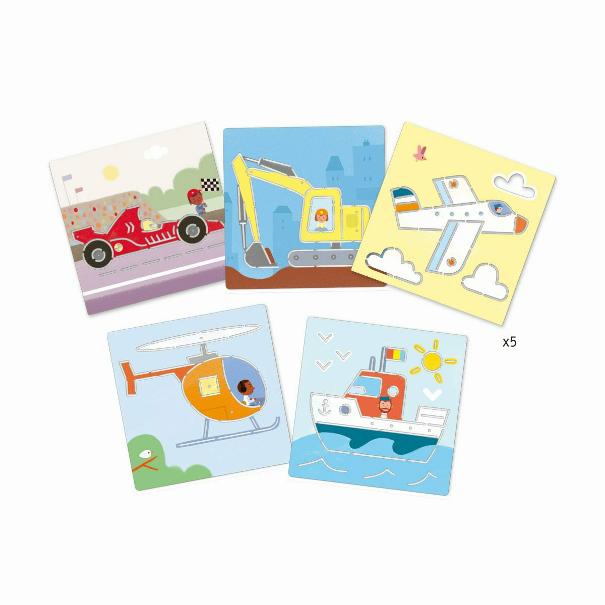 Djeco | Schablonen: Transport & Co