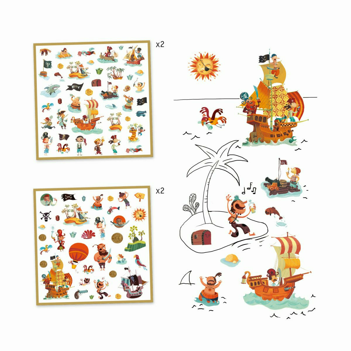 Djeco | Sticker: Piraten