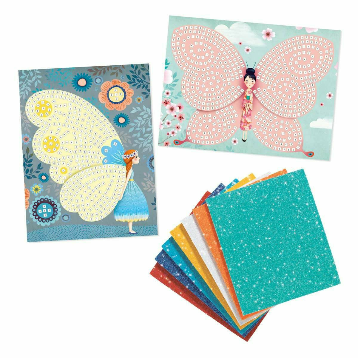 Djeco | Mosaike: Glitzer Schmetterlinge