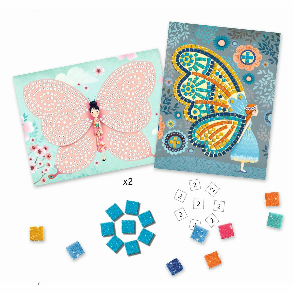 Djeco | Mosaike: Glitzer Schmetterlinge
