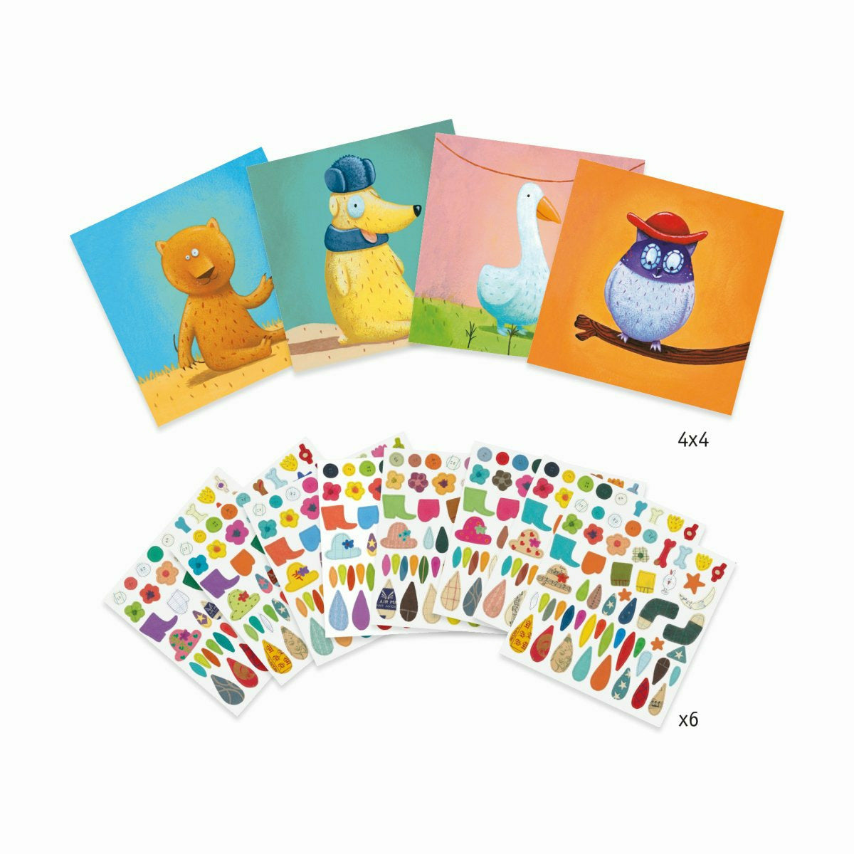 Djeco | Sticker 3-6: Stickerbild Tiere