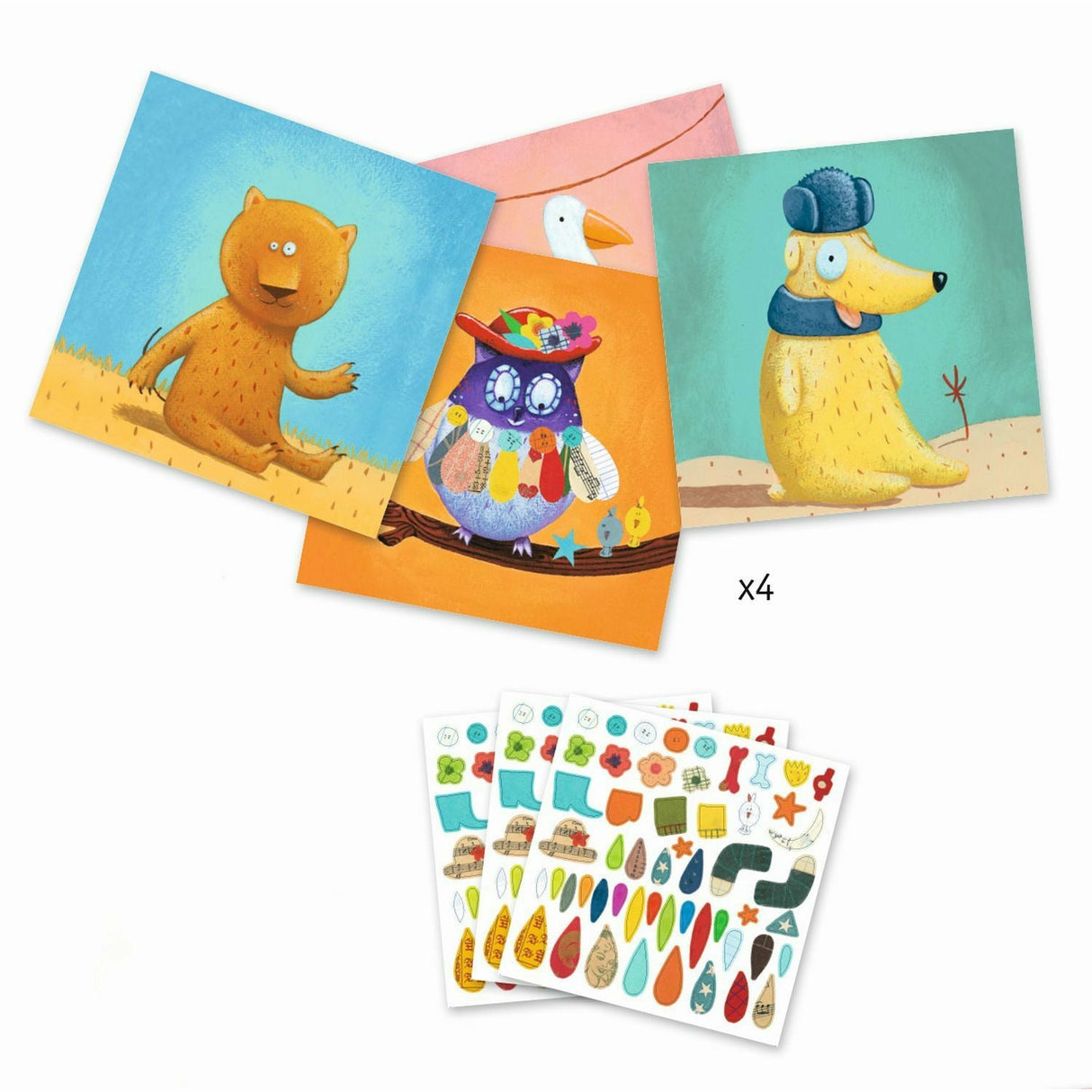 Djeco | Sticker 3-6: Stickerbild Tiere