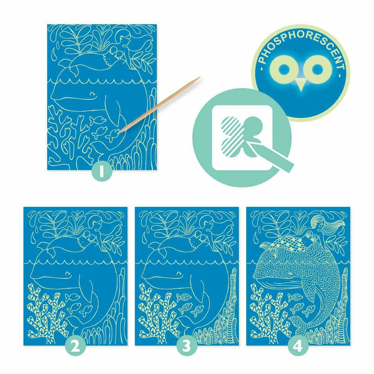 Djeco | Kratzbilder: Meeresleben