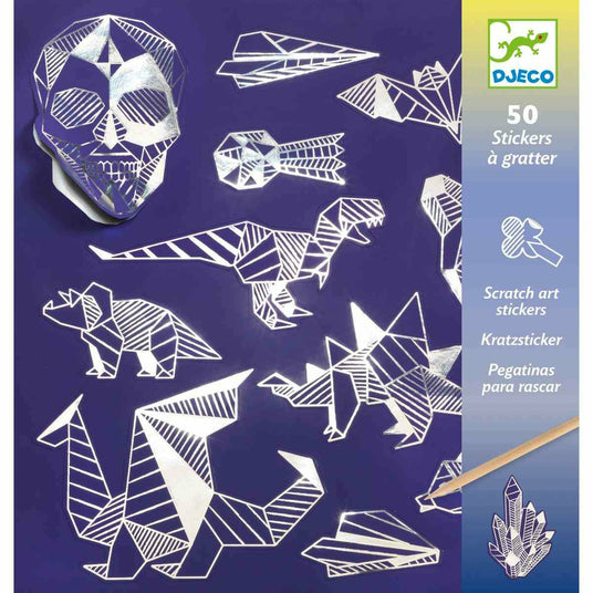 Djeco | Kratzbild Sticker: Eisen