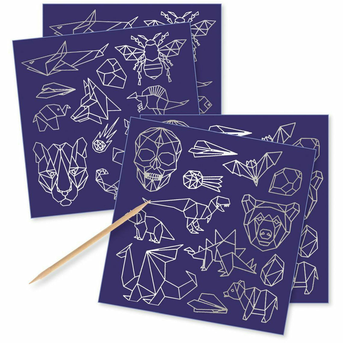 Djeco | Kratzbild Sticker: Eisen