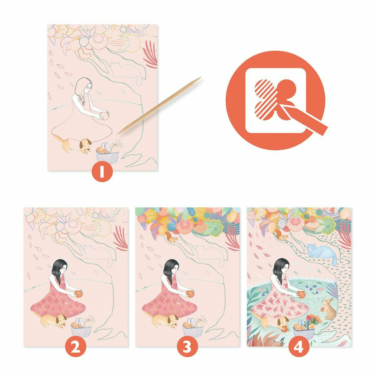 Djeco | Kratzbilder: Das Picknick