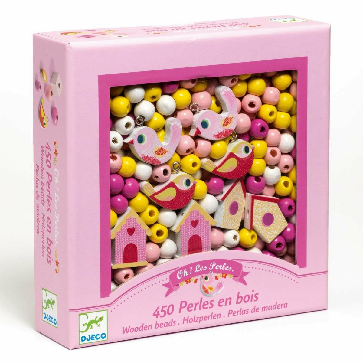 Djeco | Schmuck basteln: Holzperlen Vögel