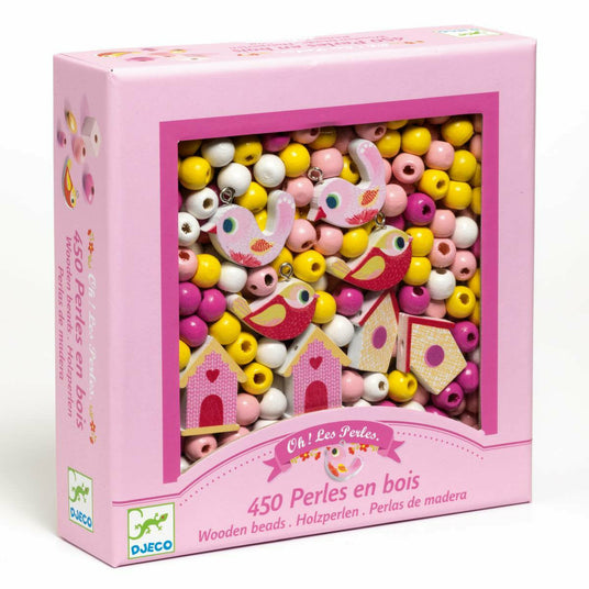 Djeco | Schmuck basteln: Holzperlen Vögel