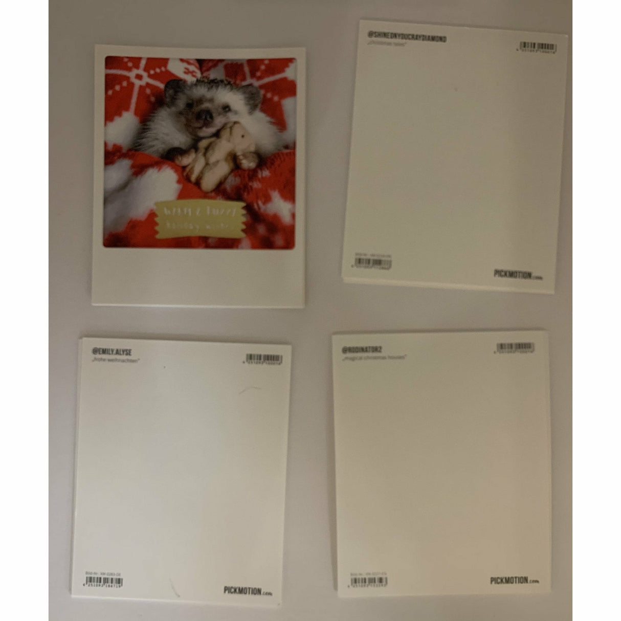 Pickmotion Weihnachtskarten Set1- 4tlg