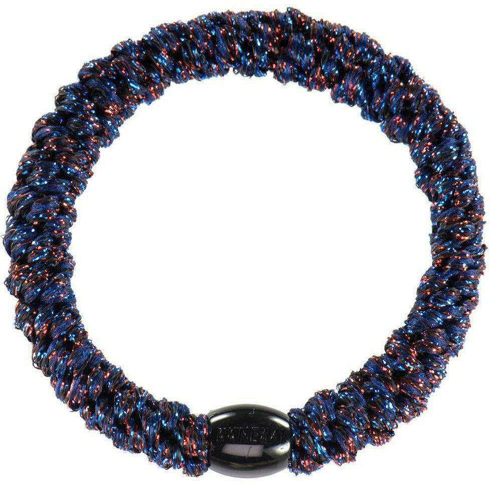 Kknekki | Haargummi - Navy-Red glitter - Marine-Rot glitzernd