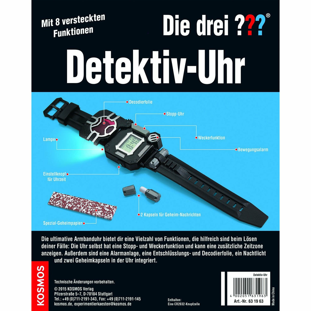 KOSMOS | Die drei ??? Detektiv-Uhr