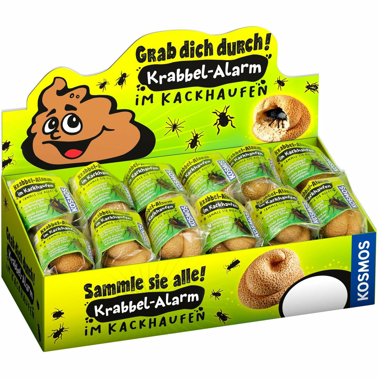 Krabbel-Alarm im Kackhaufen (24 Ex. im Display)