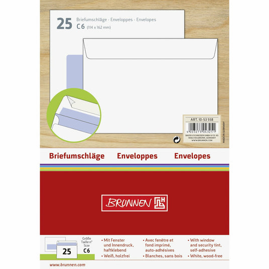 Briefumschlag C6 Fenster HK ws