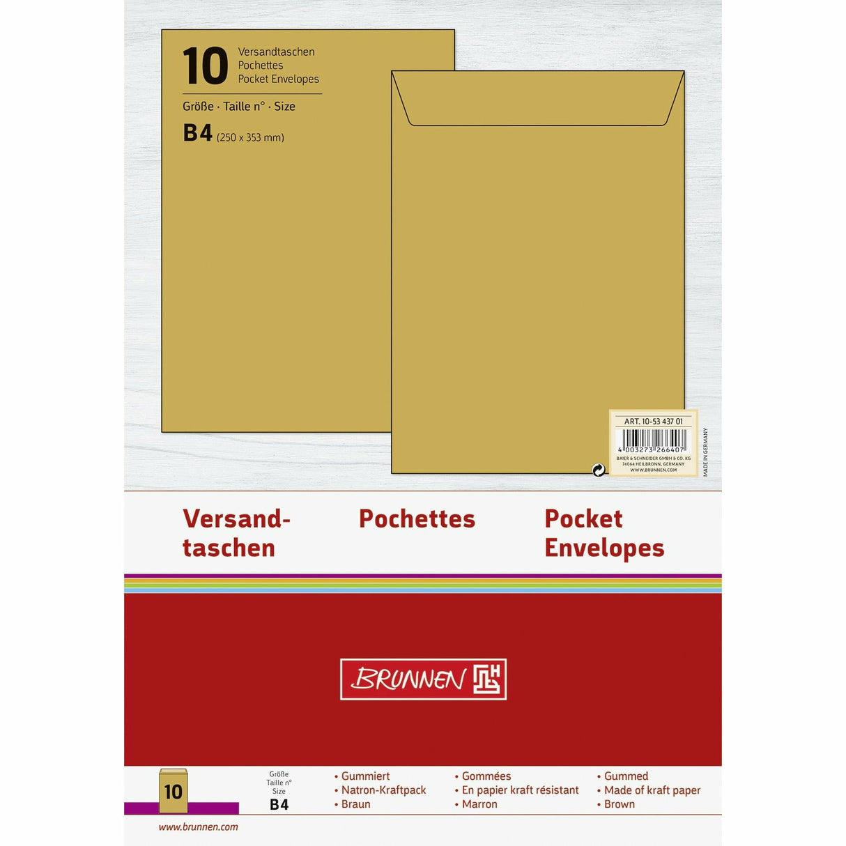 Versandtasche B4NatronKraftpack10St