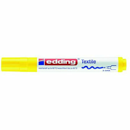 Textilmarker edding 4500 creative, Rundspitze, 2-3 mm, gelb