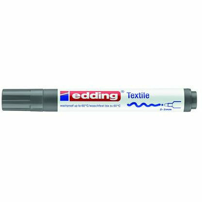 Textilmarker edding 4500 creative, Rundspitze, 2-3 mm, grau