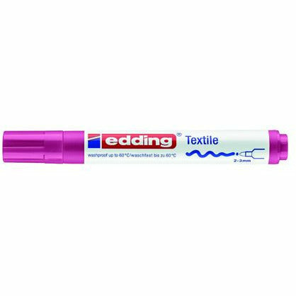 Textilmarker edding 4500 creative, Rundspitze, 2-3 mm, karminrot