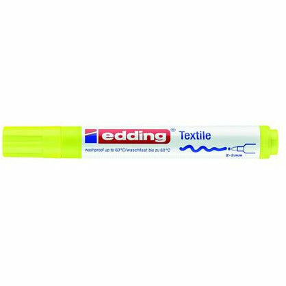 Textilmarker edding 4500 creative, Rundspitze, 2-3 mm, neongelb
