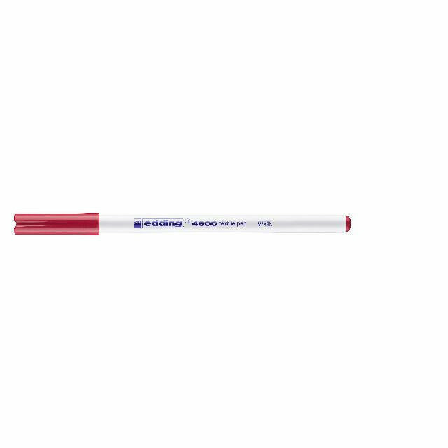 Textilpen edding 4600, Rundspitze, 1 mm, karminrot