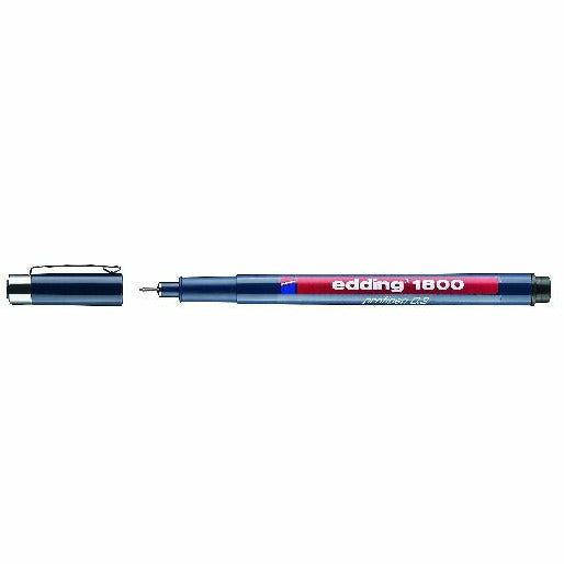 Faserzeichner edding 1800 profipen 0.3, ca. 0,35 mm, schwarz