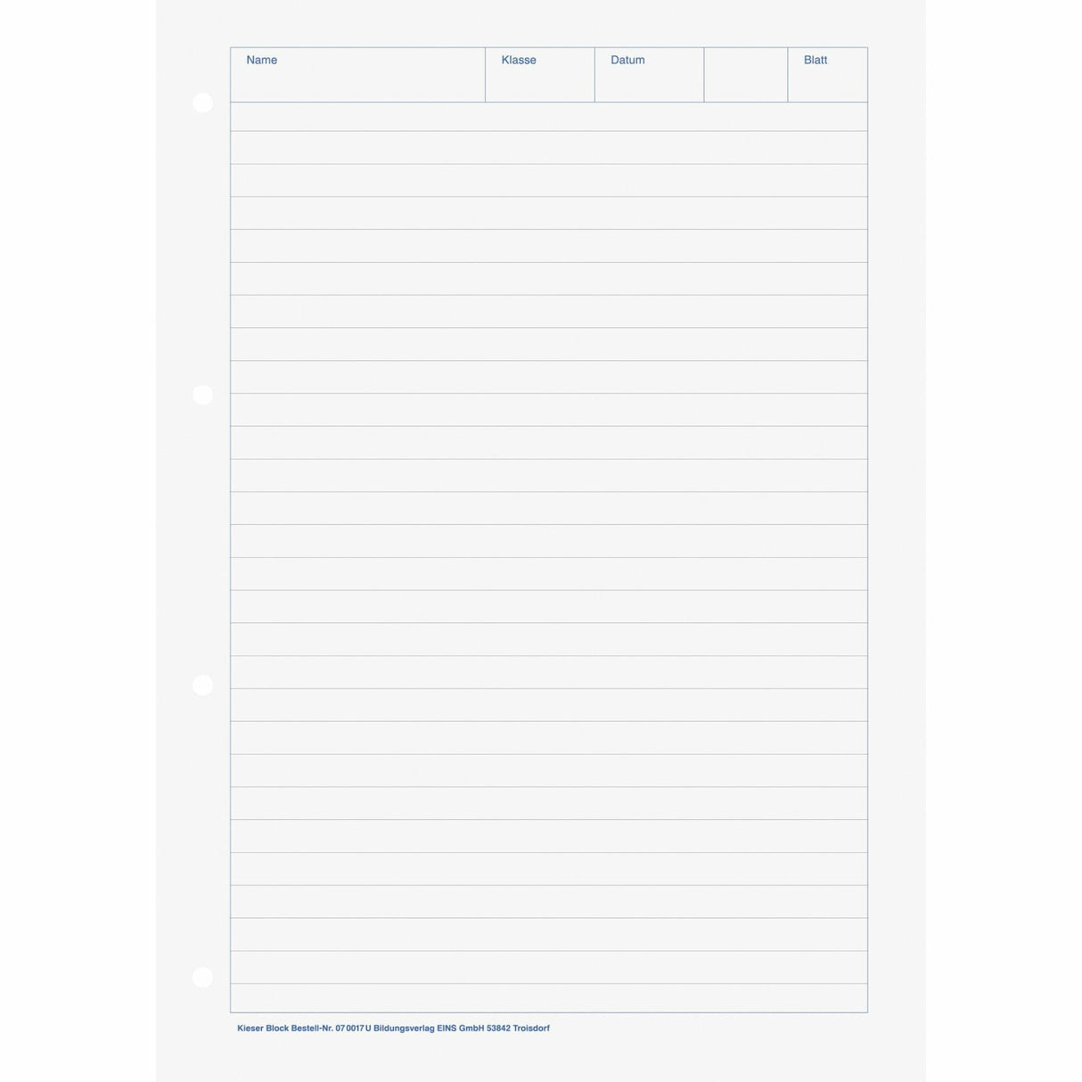 Block A4 Kieserblock liniert 50Bl