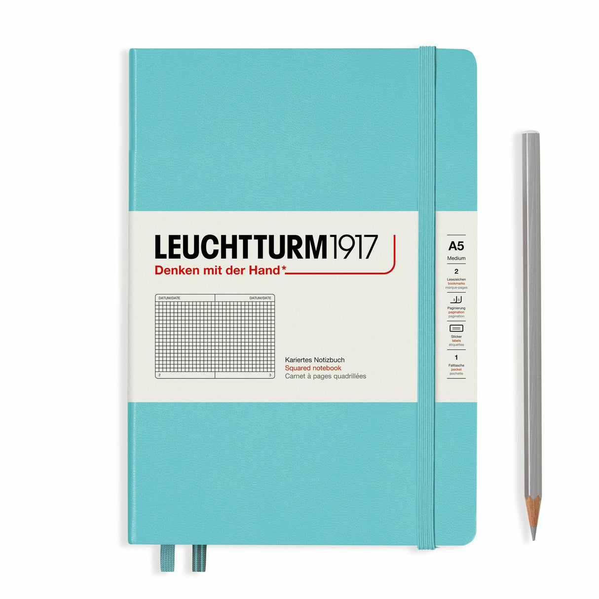 Notizbuch Medium (A5), Hardcover, 251 nummerierte Seiten
