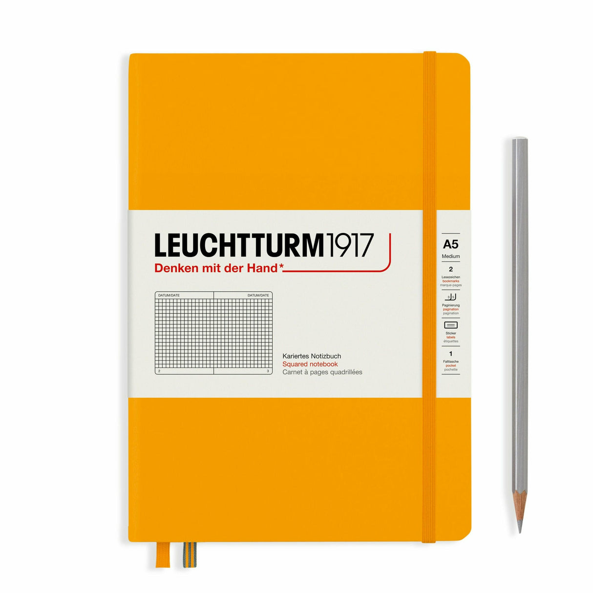 Notizbuch Medium (A5), Hardcover, 251 nummerierte Seiten