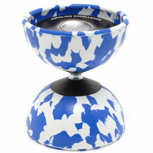Diabolo Harlekin Medium | weiß/blau | 200gr. Ø100,00mm H 115mm