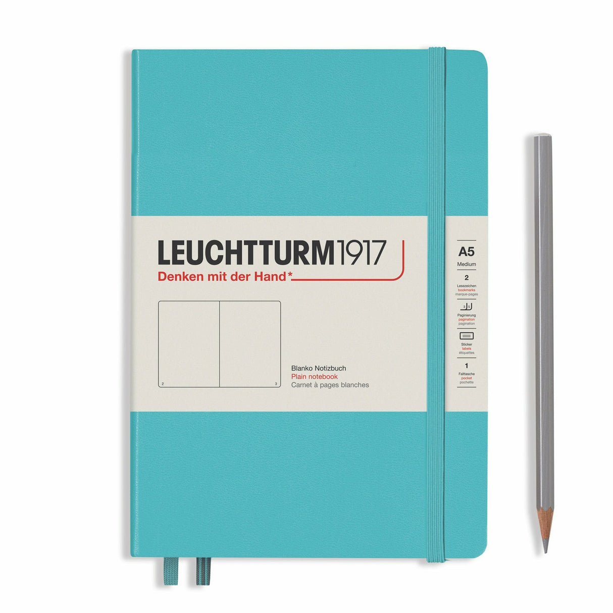Notizbuch Medium (A5), Hardcover, 251 nummerierte Seiten
