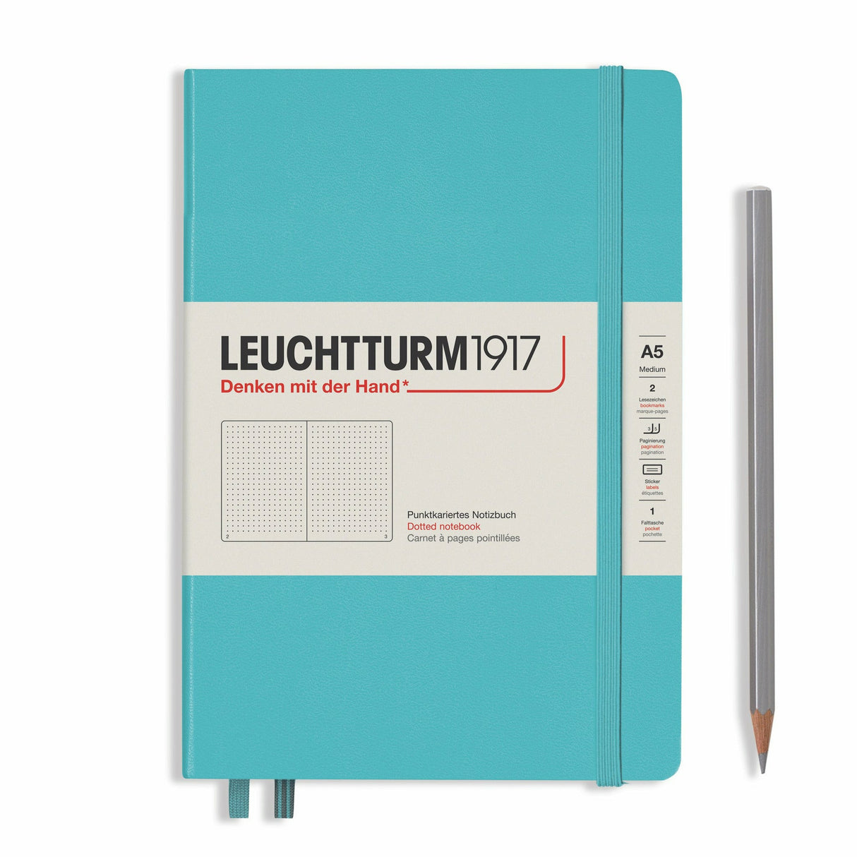 Notizbuch Medium (A5), Hardcover, 251 nummerierte Seiten
