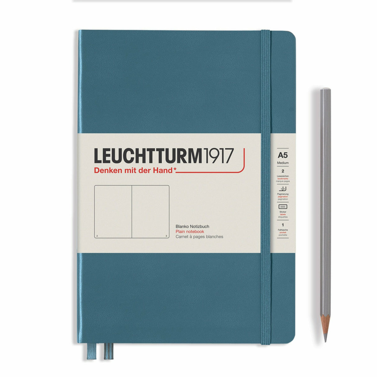 Notizbuch Medium (A5), Hardcover, 251 nummerierte Seiten