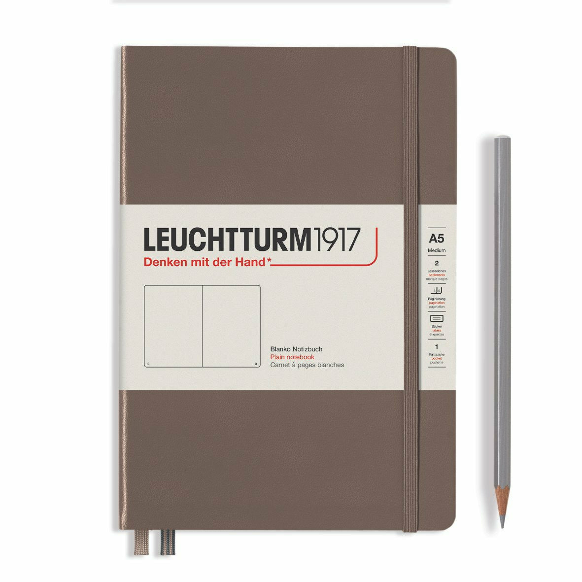 Notizbuch Medium (A5), Hardcover, 251 nummerierte Seiten