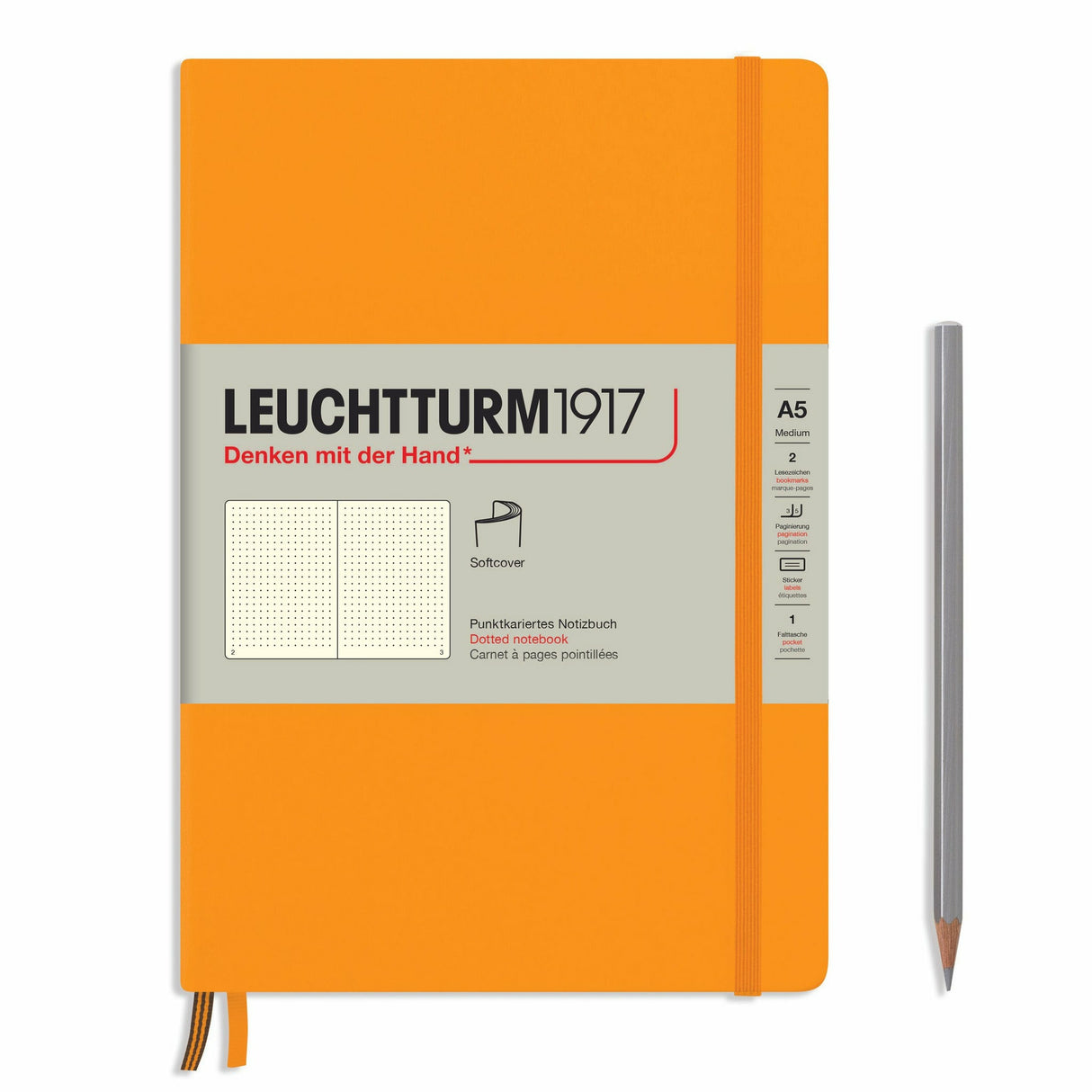 Notizbuch Medium (A5), Hardcover, 251 nummerierte Seiten
