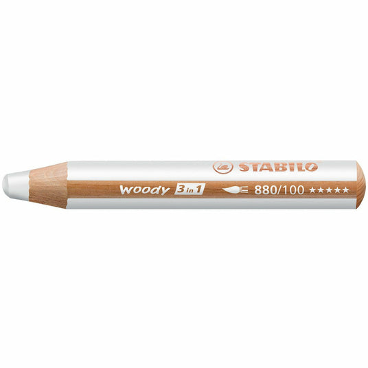 STABILO woody Farbstift weiß wasservermalbar