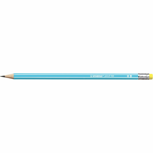 STABILO pencil 160 blau HB Gummikapsel
