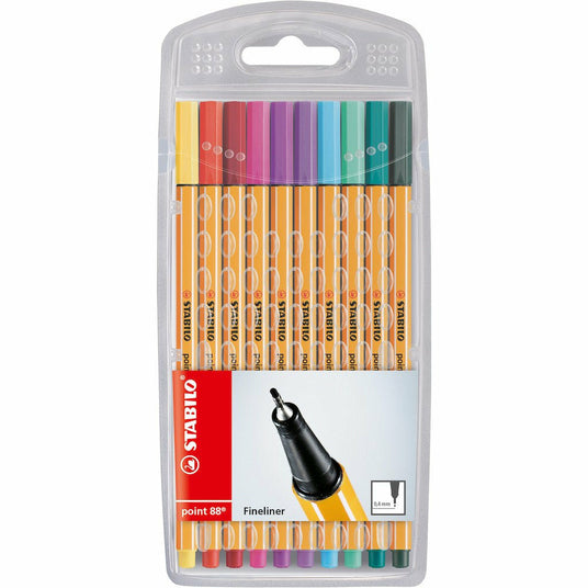 STABILO point 88 10er Etui Fineliner 10 Farben Sortierung ohne schwarz