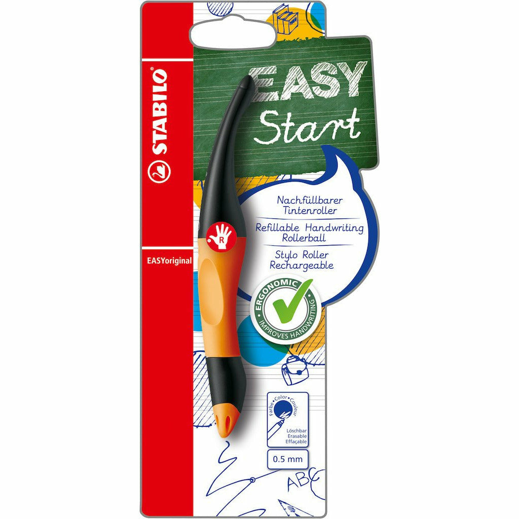 STABILO EASYoriginal Start R orange/anthrazit und 1 refill M blau